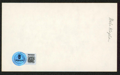 Gabe Kaplan Lewis & Clark Authentic Signed 3x5 Index Card BAS #BW35561