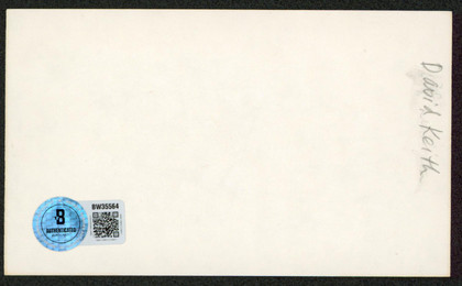 David Keith An Officer and a Gentleman Signed 3x5 Index Card BAS #BW35564