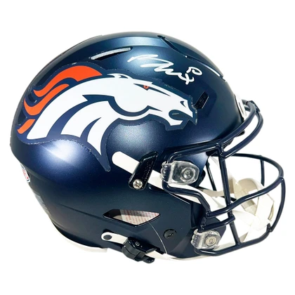Bo Nix Signed Denver Broncos Authentic SpeedFlex Full-Size Football Helmet (Beckett)