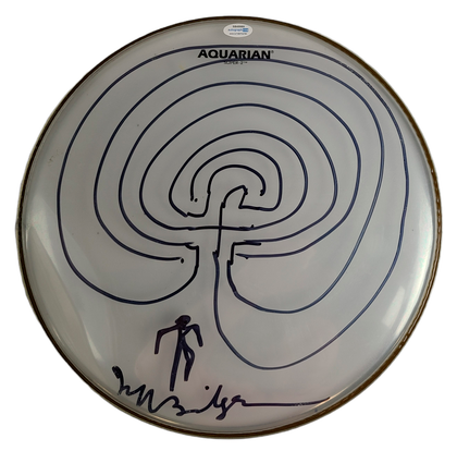 Jeff Bridges Signed Autographed Man Entering Maze Sketch 14 inch Drumhead ACOA