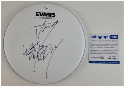 Slipknot Jay Weinberg Signed Evans Drumhead ACOA Version 4