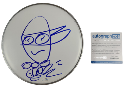 Vanilla Ice Teenage Mutant Ninja Turtles Sketch Autographed 10 Inch Drum Head ACOA