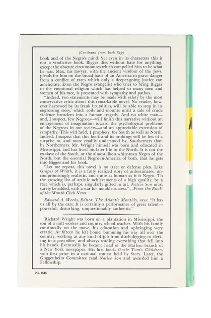 Native Son First Edition Library Printing
