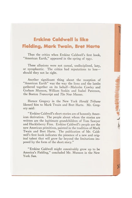 Tobacco Road First Edition Library Printing