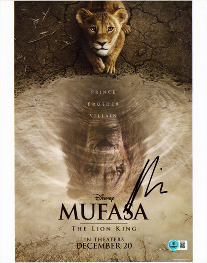 Aaron Pierre Mufasa: The Lion King Signed 11x14 Vertical Photo BAS #BS05233