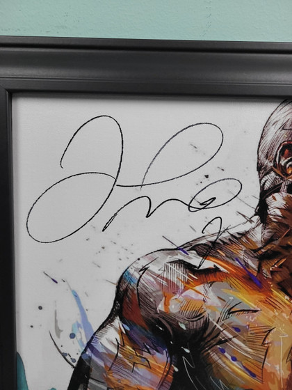 Floyd Money Mayweather Jr. Signed Painting Art Print Framed Canvas BAS Version 1
