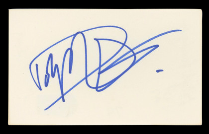 Dolph Lundgren The Expendables Authentic Signed 3x5 Index Card BAS #BL96408