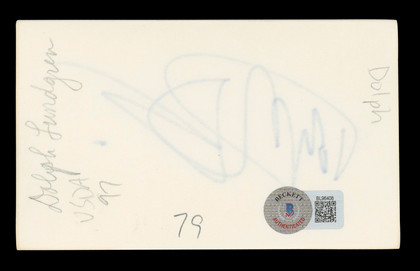 Dolph Lundgren The Expendables Authentic Signed 3x5 Index Card BAS #BL96408