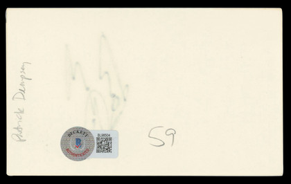 Patrick Dempsey Grey's Anatomy Authentic Signed 3x5 Index Card BAS #BL98504