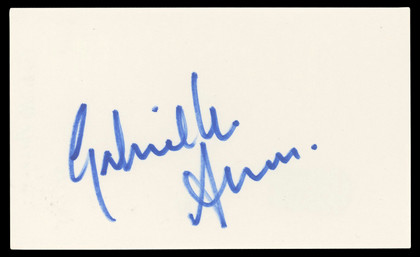 Gabrielle Anwar The Three Musketeers Signed 3x5 Index Card BAS #BL98629