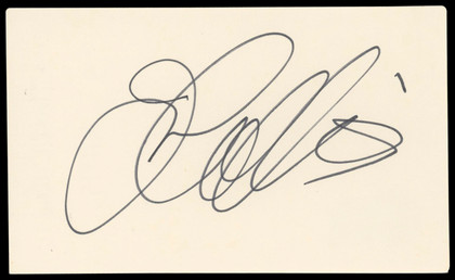 Joan Collins Dynasty Authentic Signed 3x5 Index Card Autographed BAS #BM56989