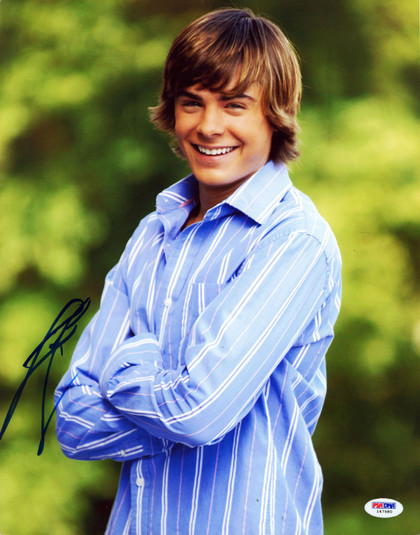 Zach Efron High School Musical Authentic Signed 11x14 Vertical Photo PSA #I47580