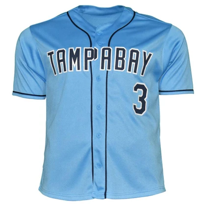 Evan Longoria Signed Tampa Bay Blue Baseball Jersey (JSA)