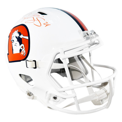 Champ Bailey Signed Denver Broncos Alt 2023 Speed Full-Size Replica Football Helmet (Beckett)