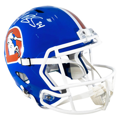 Champ Bailey Signed Denver Broncos Throwback 75-96 Speed Full-Size Replica Football Helmet (Beckett)