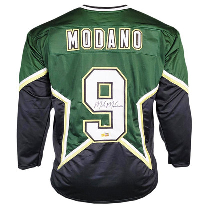 Mike Modano Signed Dallas Green Hockey Jersey (JSA)