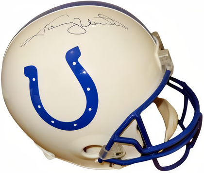 Johnny Unitas Signed Baltimore Colts Riddell Fs Rep Helmet  Psa#2 A05623 & Beckett Review (Hof)
