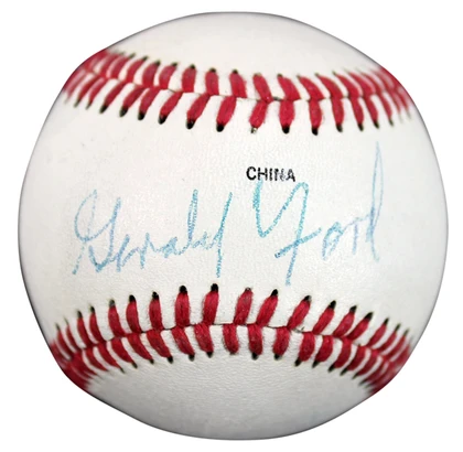 Gerald R. Ford Authentic Signed Rawlings Little League Baseball PSA/DNA #H44426