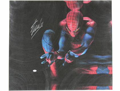 Stan Lee Marvel Authentic Signed 20x24 Spider-Man Canvas PSA/DNA #W18580