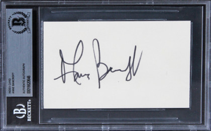 Anne Bancroft The Graduate Authentic Signed 3x5 Index Card BAS Slabbed