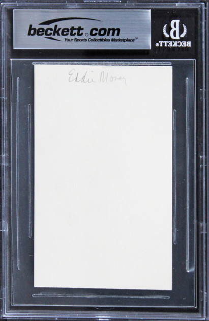 Eddie Money Musician Authentic Signed 3x5 Index Card Autographed BAS Slabbed 2