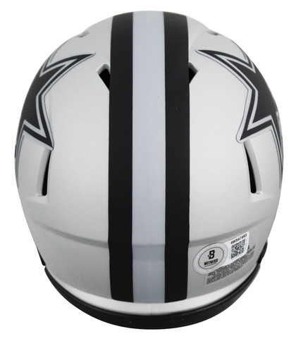 Cowboys Dak Prescott Signed Rave Speed Mini Helmet W/ Case BAS Witnessed