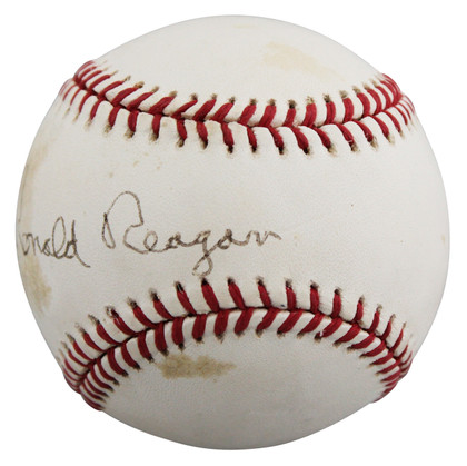 Ronald Reagan Authentic Signed Bobby Brown OAL Baseball PSA/DNA #AR02823
