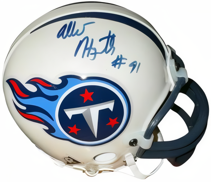 Albert Haynesworth Signed Tennessee Titans Riddell Rep Tb Mini Helmet #91  Coa