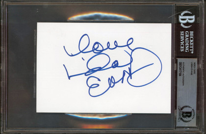 Linda Evans The Big Valley Authentic Signed 4x6 Index Card BAS Slabbed