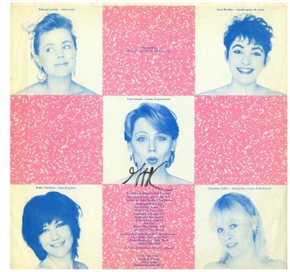 Gina Schock Signed Autographed Album Sleeve
