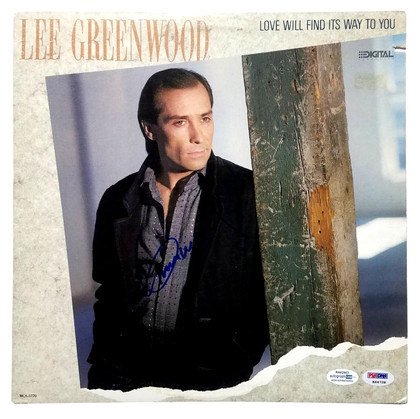 Lee Greenwood Signed Autographed Record Album LP ACOA PSA Version 2