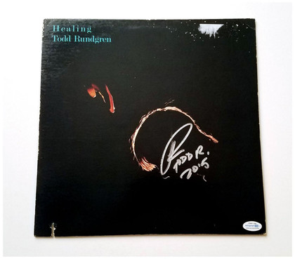 Todd Rungren Signed Healing Autographed Album Lp Cover ACOA