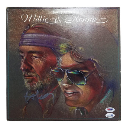 Willie Nelson Signed Autographed Record Album LP ACOA PSA Version 8