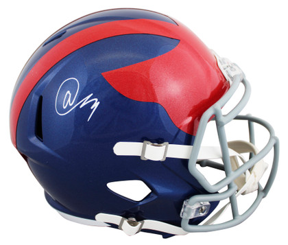 Giants Abdul Carter Signed 2024 On-Field Alt Full Size Speed Rep Helmet BAS Wit