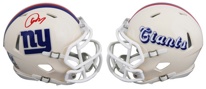 Giants Abdul Carter Signed Retro Speed Mini Helmet W/ Case BAS Witnessed