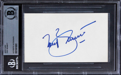 Tony Bennett Musician Authentic Signed 3x5 Index Card Autographed BAS Slabbed 2