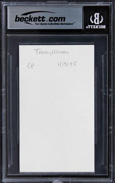 Tracey Ullman The Tracey Ullman Show Signed 3x5 Index Card BAS Slabbed