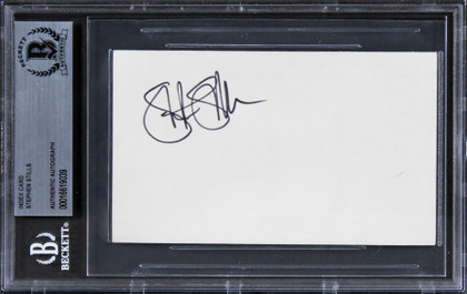Stephen Stills Buffalo Springfield Authentic Signed 3x5 Index Card BAS Slabbed 2