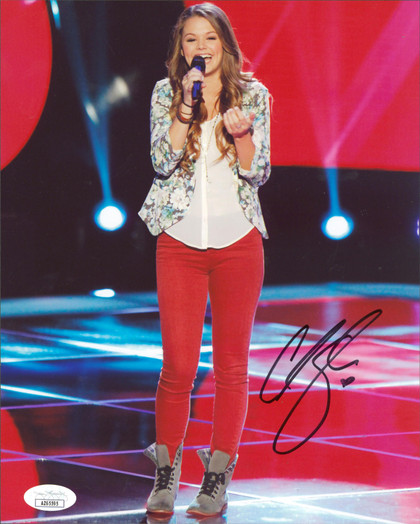 Caroline Glaser The Voice Authentic Signed 8x10 Vertical Photo JSA #AZ65595