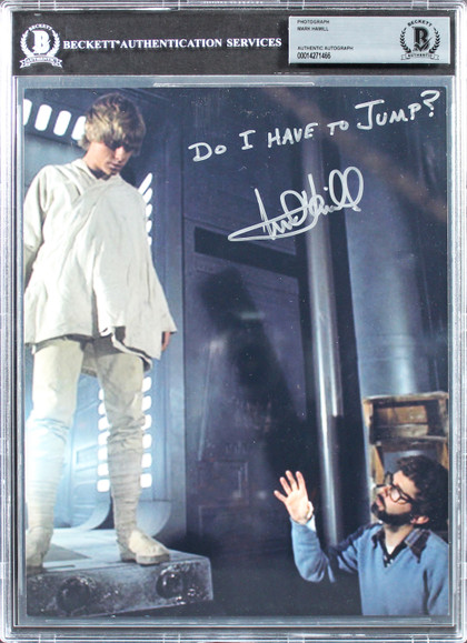 Mark Hamill Star Wars Do I Have To Jump? Authentic Signed 8x10 Photo BAS Slabbed