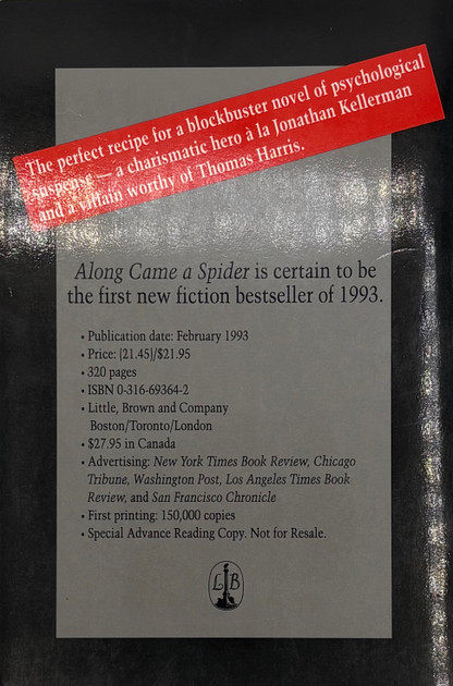 Along Came a Spider (Unsigned Advance Uncorrected Proof)