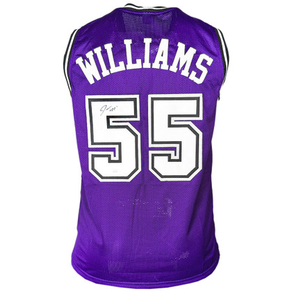 Jason Williams Signed Sacremento Purple Basketball Jersey (PSA)