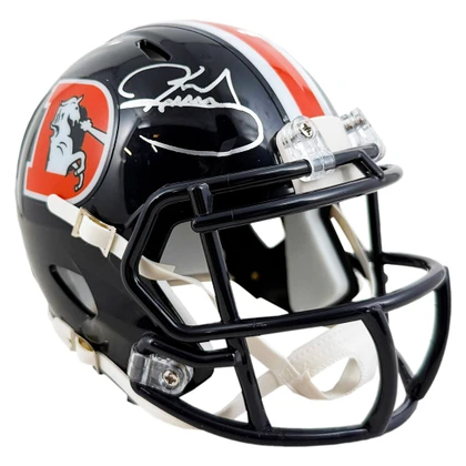 Karl Mecklenburg Signed Denver Broncos Color Rush Speed Mini Football Helmet (JSA)