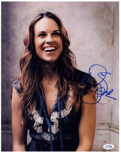 Hilary Swank Signed Autographed 11x14 Photo Laughing Portrait Smiling ACOA