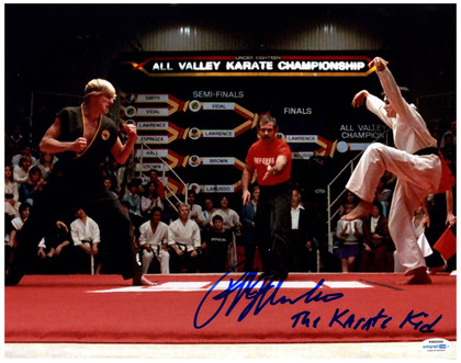 The Karate Kid Ralph Macchio Autographed 11x14 Photo ACOA Witness ITP Version 5