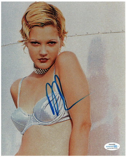 Drew Barrymore Signed Autographed 8x10 Photo Hot Sexy ACOA