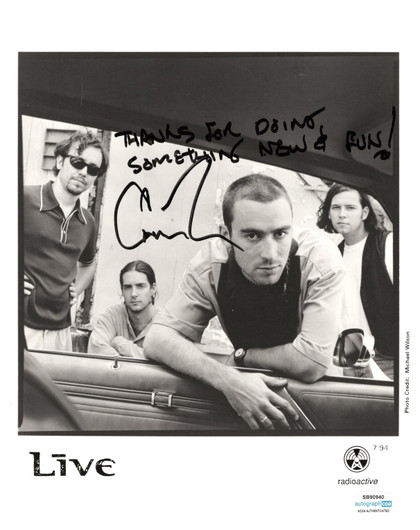 Live Band Chad Taylor Signed Autographed 8x10 b/w Cool Promo Photo ACOA