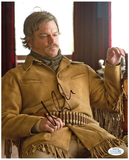 True Grit Matt Damon Signed Autographed 8x10 Photo ACOA Version 1