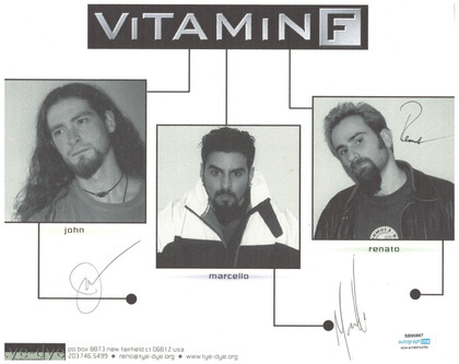 Vitamin F John Marcello Renato Signed Autographed 8x10 Cool Band Collage Photo