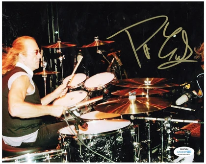 Roger Earl Signed Autographed 8x10 Foghat Live on Stage Drums Photo ACOA